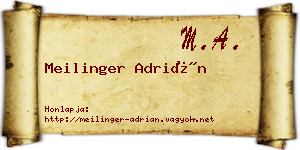 Meilinger Adrián névjegykártya